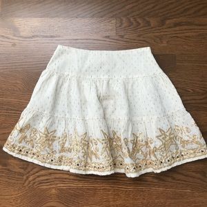 RAGA white and gold miniskirt